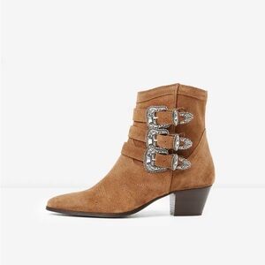 The Kooples Tan Suede Ankle Boots